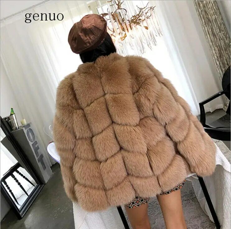 Женское зимнее пальто из искусственного меха, с рукавом 2020