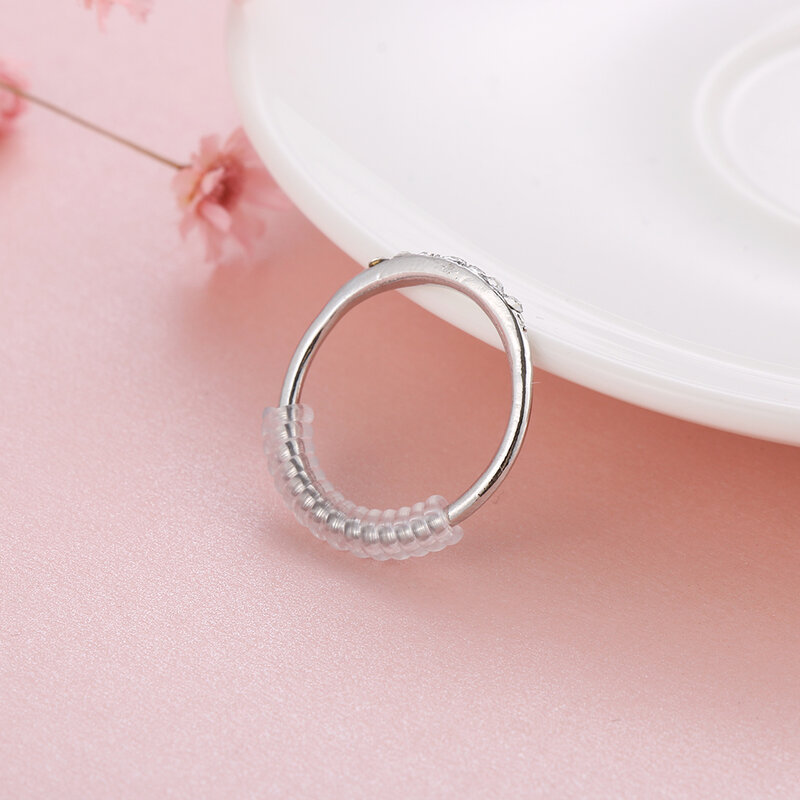 Hot High Elastic Ring Size Adjuster Transparent Shell Hard Guard Tightener Reducer Invisible Jewelry Parts Resizing Tools
