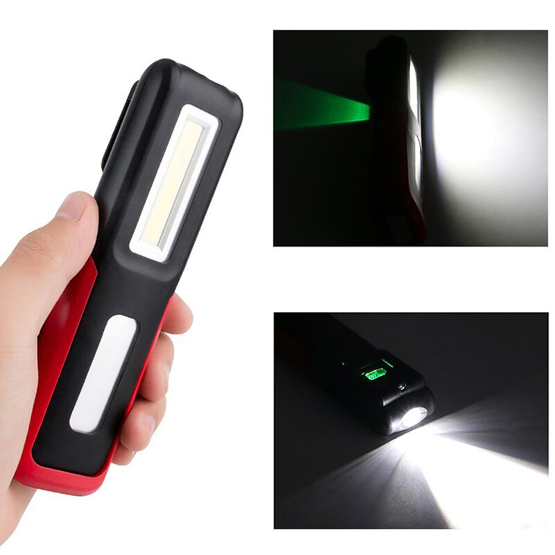 50% HOT SALES!!!Magnetic Portable USB Rechargeable LED COB Flashlight Work Light Torch Light