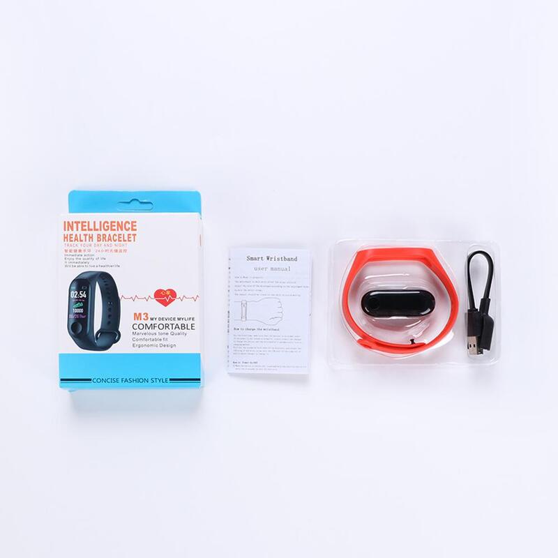 M3 SmartWatch Bracelet intelligent tension artérielle moniteur de fréquence cardiaque étanche Bracelet intelligent M3 bracelets Smartband