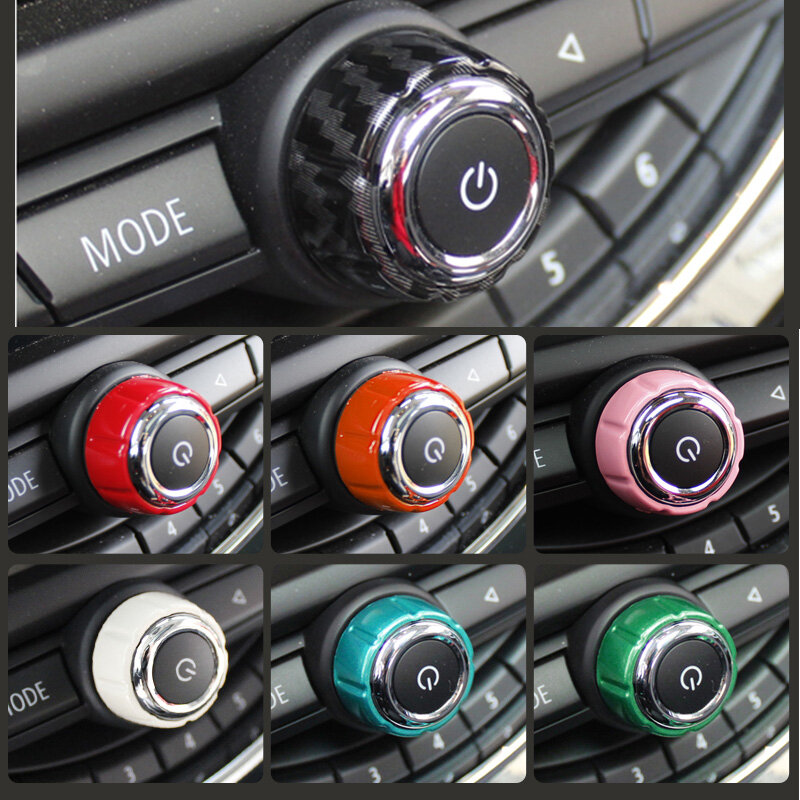 Perilla de ajuste de Radio automático, carcasa decorativa para MINI COOPER F54 F55 F56, pegatinas de coche, accesorios, estilo de modificación Interior