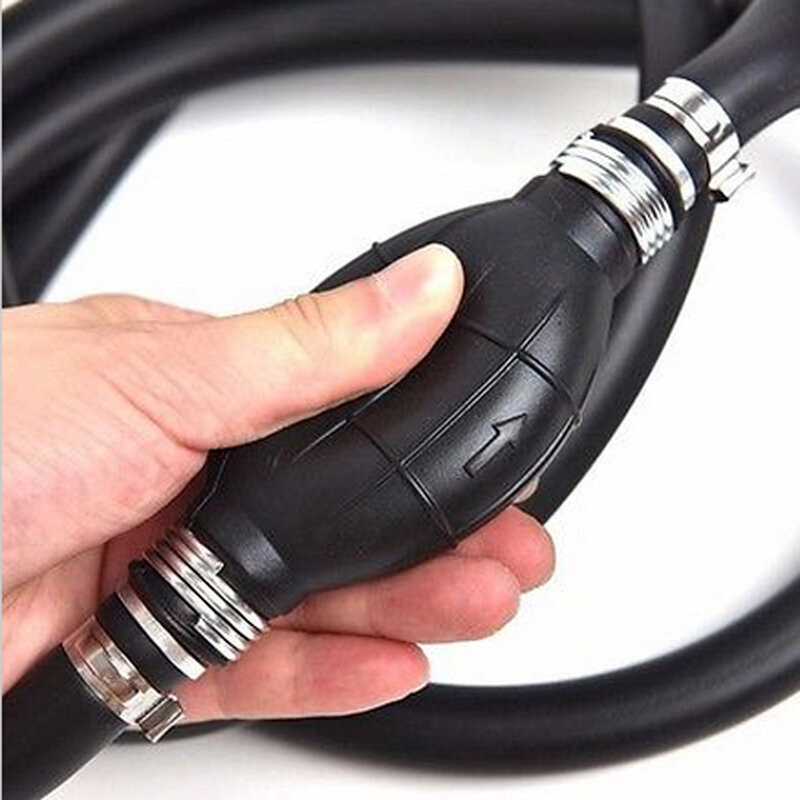 Rubber RV Marine Boat Fuel Line Hose with Primer Bulb 1/4 inch 6mm, 6 Feet/2 Meter Fuel Line Assembly for Boat RV Tractor
