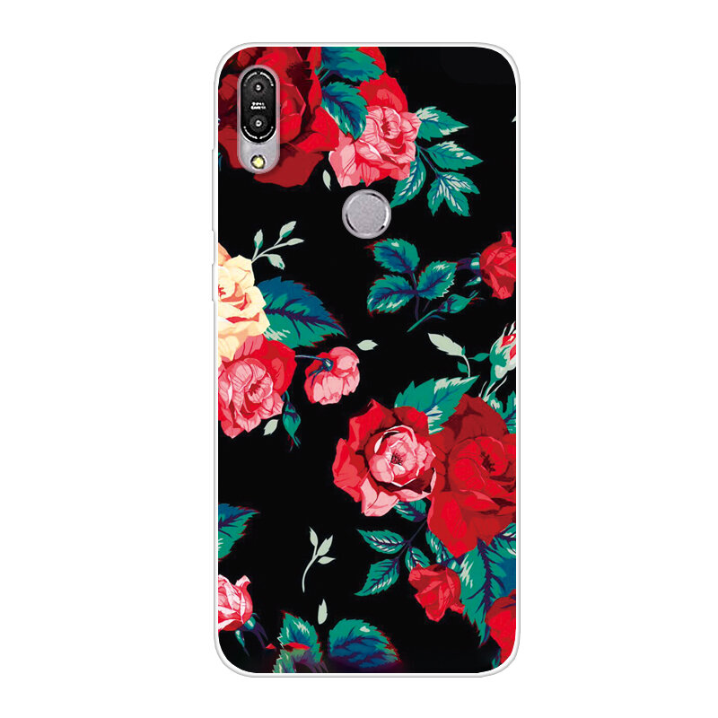 Nice flowers Clear Soft TPU For Asus Zenfone Max Pro M1 ZB601KL ZB602KL Case Cover Matte Painting Cases Coque Capinhas Etui