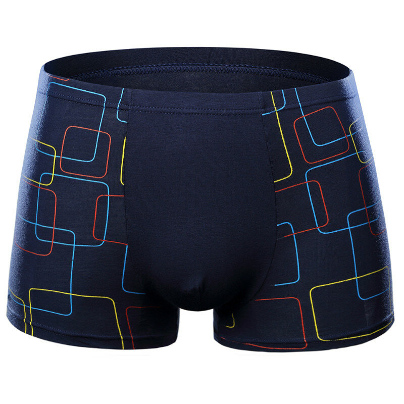 Mens Boxer กางเกงขาสั้น Modal ชุดชั้นในเซ็กซี่ลายกางเกงกางเกง Breathable นักมวยไม้ไผ่ไฟเบอร์กางเกงชาย Underwears Plus ขนาด L-5XL