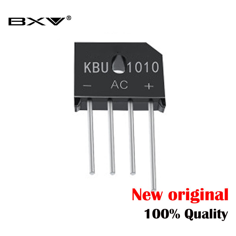 Diodo rectificador de puente de diodo, KBU1010, KBU-1010, 10A, 1000V, nuevo y original, 5 unids/lote