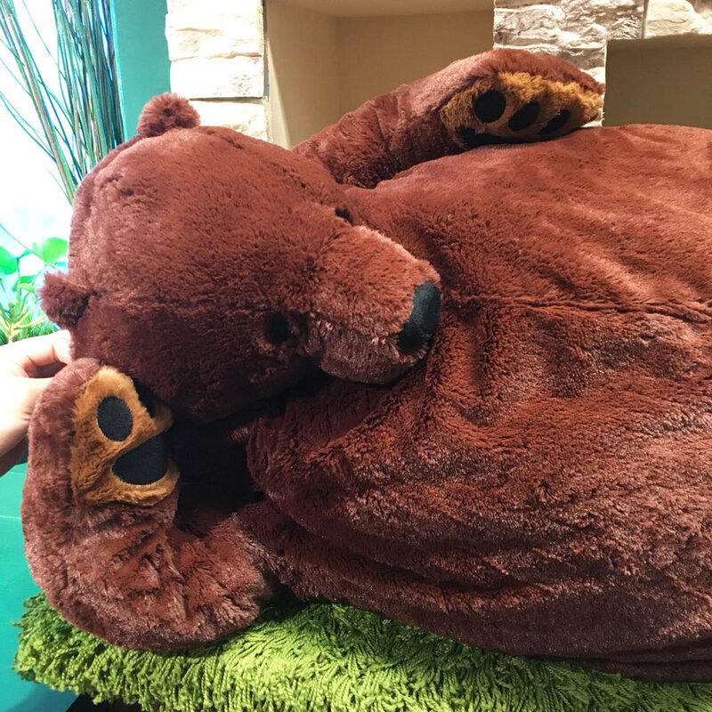 DJUNGELSKOG 시뮬레이션 갈색 곰 거대한 봉제 테디 베어 장난감, 동물 인형, 부드러운 쿠션, 소녀 어린이 생일 선물, 40cm -100cm