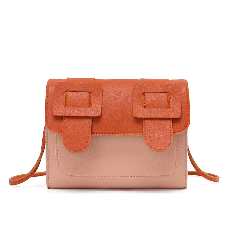 Bolso de hombro Retro para mujer de Color contrastante 2020, combinable bolso cruzado a la moda, bolso cuadrado pequeño de primavera y verano para niña
