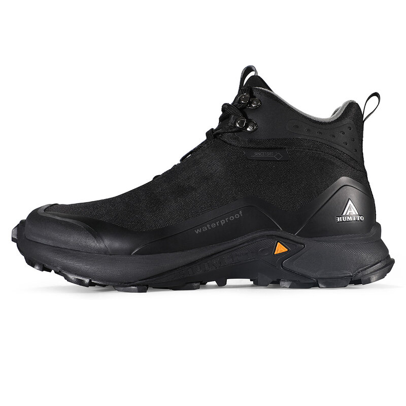 HUMTTO-Botas de plataforma de goma para hombre, botines de seguridad para el trabajo, zapatillas tácticas negras, zapatos de senderismo de diseñador, Invierno