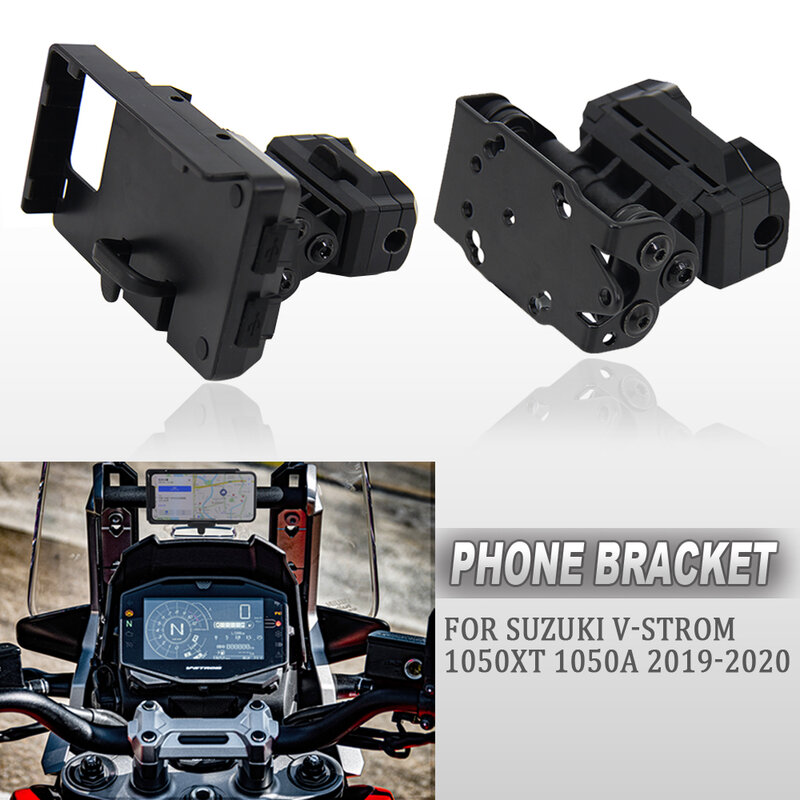 Suporte de celular para motocicleta, suporte frontal 19 a 20 xt para smartphone suzuki v-tomada 1050 xt adv dl1050xt