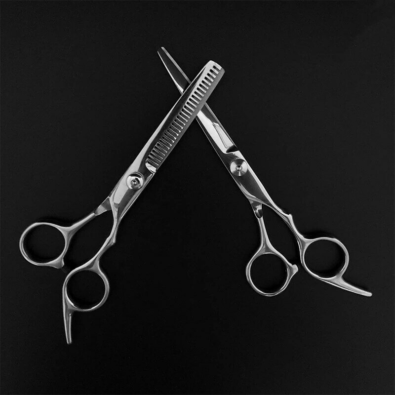 Tijeras de acero inoxidable para cortar y adelgazar el cabello, cortadora de 6 pulgadas, productos de peluquería, corte de pelo, corte de pelo, barbero