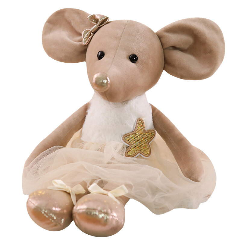 Lindo encaje Ballet ratón conejo Tigre juguete de peluche suave animales de peluche princesa falda muñecas estilo niños niñas cumpleaños Regalos de boda