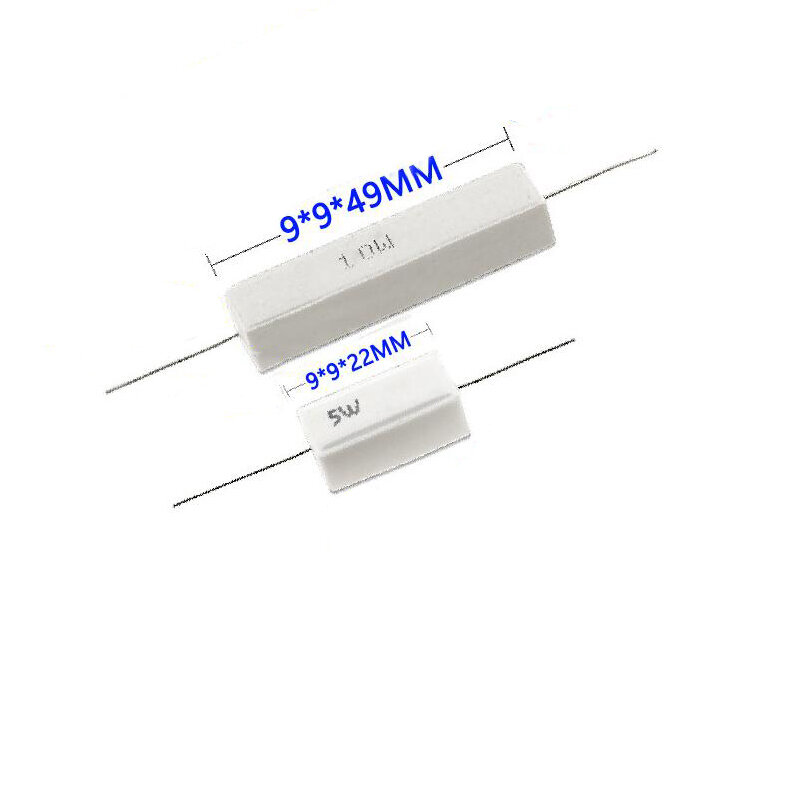 Керамические резисторы BPR56, 5 Вт, 10 Вт, 0,1 ~ 10 кОм, 0.33R 1R 10R 100R 0,22 0,33 1 10 100 1k 10K, цементный резистор, 10 шт.