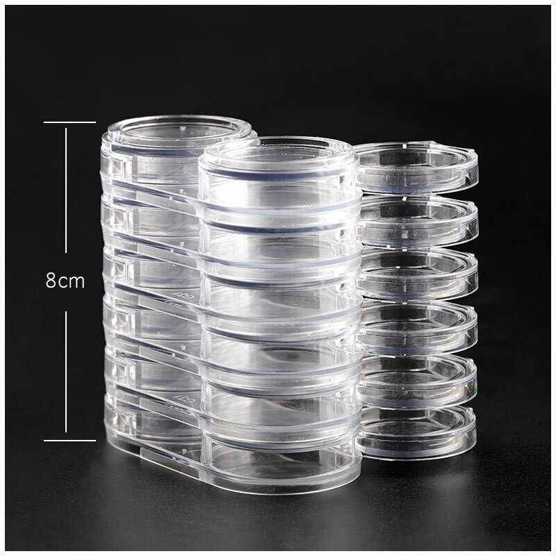 1 Set Nail Art Removable Storage Box Design Case Tools Rhinestones Gems Decor Vacuum Clear Plastic Display Stand Organizer