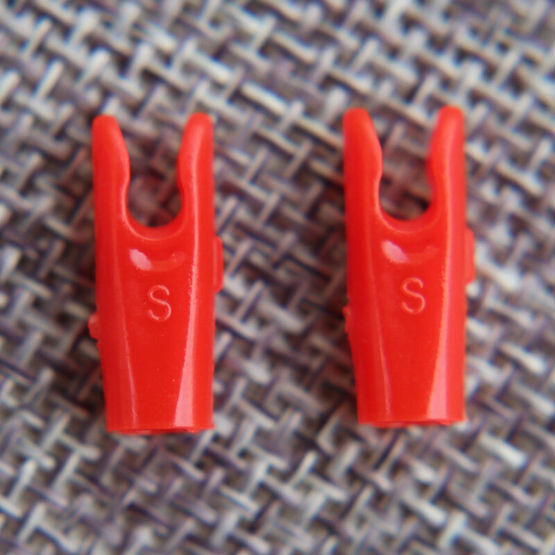 Pin de flecha de plástico para tiro con arco, 50 piezas, tamaño L y tamaño S para id4.2 mm, id6.2 mm, eje de flecha de carbono, accesorio DIY