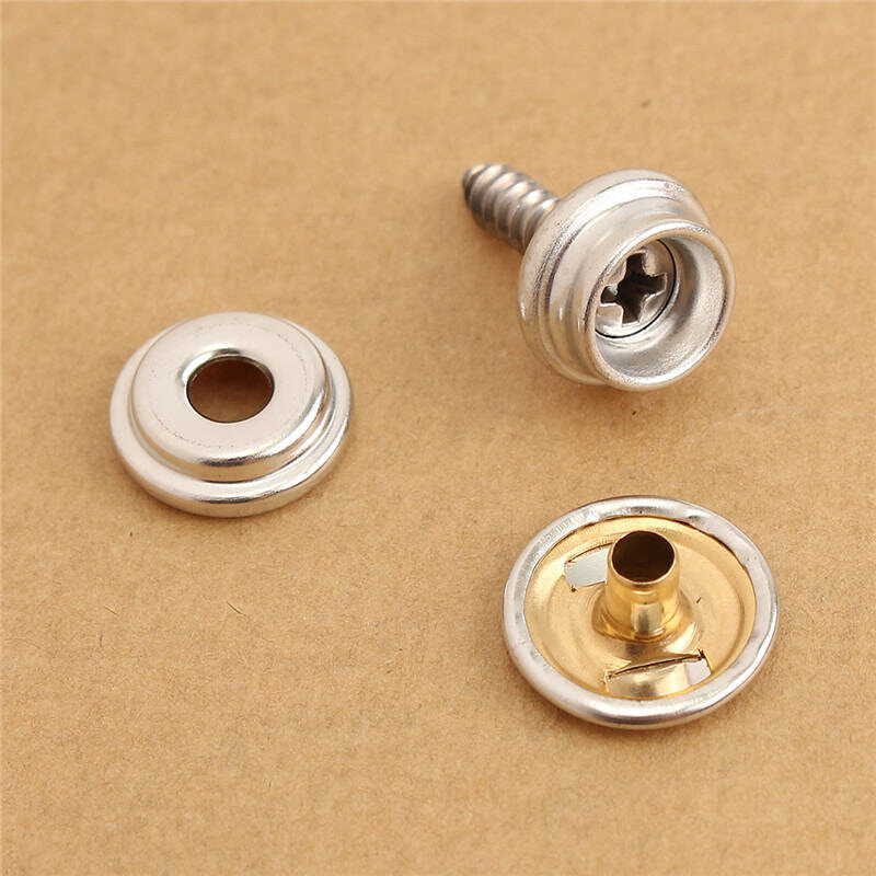 Snap Fastener Stainless Steel Canvas Cap Tent Marine Silver Tools Kit Snap Fastener Sockets Buttons Snap Fasteners
