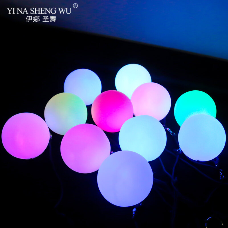 Bola LED multicolor para danza del vientre, accesorio para actuación en escenario, POI brillante para niños