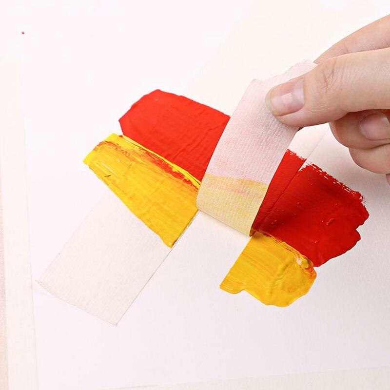 Cinta adhesiva de acuarela para pintura, papel texturizado, cubierta de pegamento, Tap Art, herramienta blanca, suministros de bocetos de papel K3Z4
