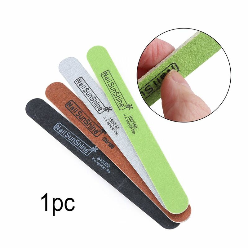 Hot Manicure Pedicure Sanding Buffer Nail Care lime per unghie in legno Double Sided
