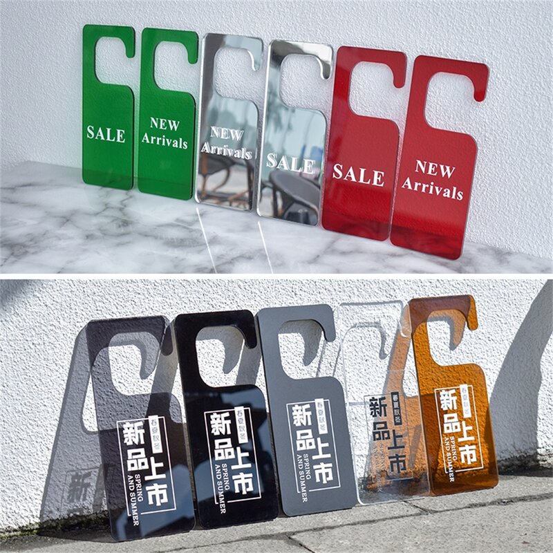 Clear Green Acrylic Sale Sign Hanger