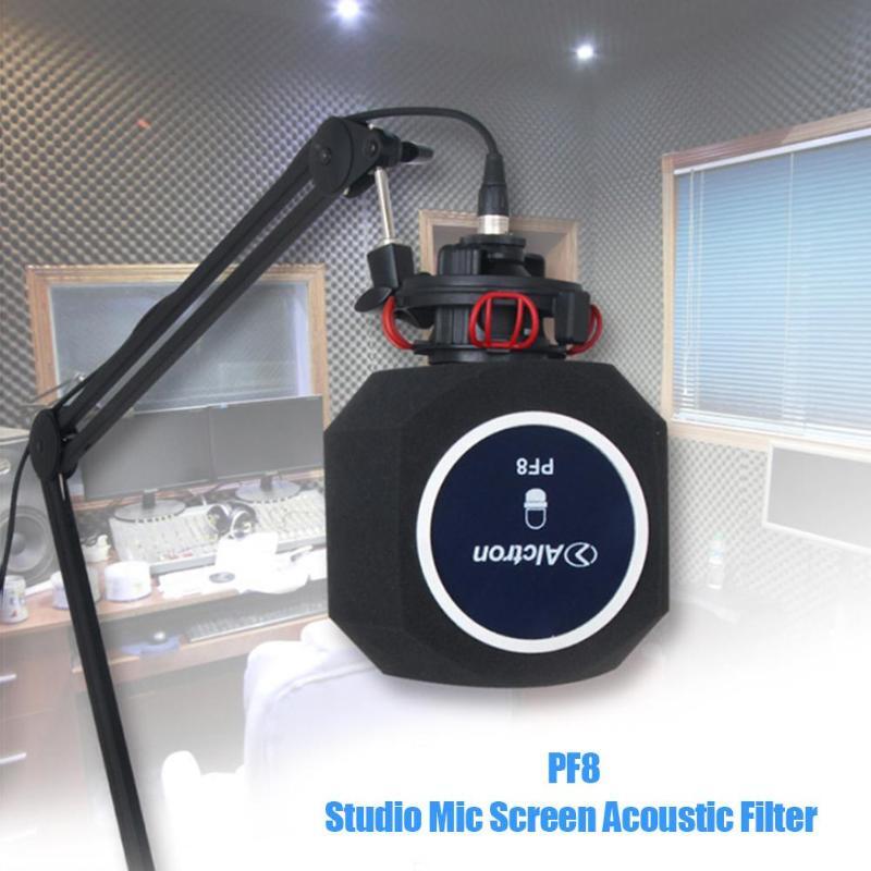 원래 Alctron PF8 새로운 전문 간단한 스튜디오 마이크 화면 어쿠스틱 필터 데스크탑 녹음 마이크 소음 감소 바람