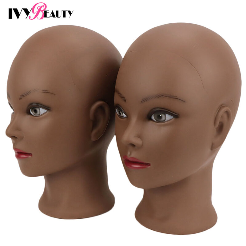 Neue Weibliche Glatze Mannequin Kopf Mit Ständer Halter Kosmetik Praxis Afrikanische Ausbildung Gliederpuppe Kopf Für Haar Styling Perücken Machen