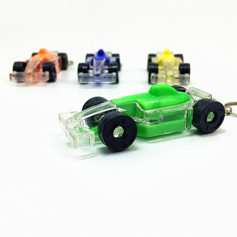 Mini Racing Led Licht-Up Speelgoed Sleutelhanger Feestartikelen Kids Toy Gift Gadgets Tas Hanger