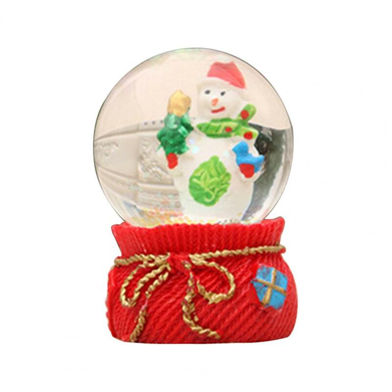 แก้วลูกโลกหิมะประณีตเรืองแสงหัตถกรรมต้นคริสต์มาส Santa Claus Snowman แก้ว3D การ์ตูนคริสต์มาสเครื่องประดับ
