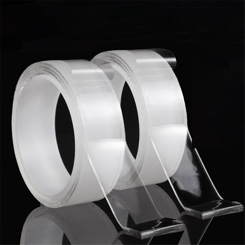 3cm*1m/3cm*3m Waterproof Adhesive Tape Multi-function Washable Double-Sided Nano Gel Tape For Home Wedding Car Decoration Tape