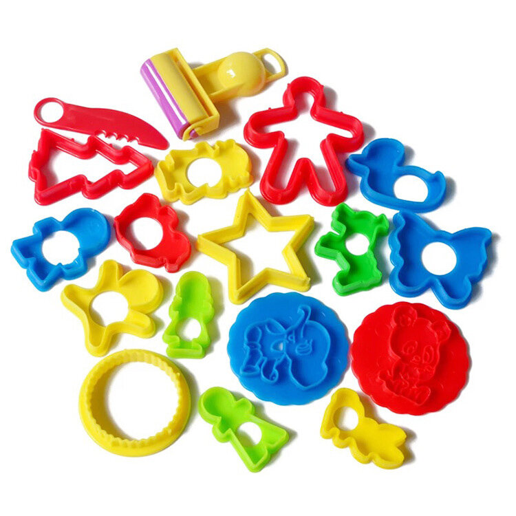 Heißer Verkauf DIY Schleim spielen Teig Werkzeuge Zubehör Plastilin Form Modell ier masse Kit Schleim Kunststoff Set Cutter Formen Spielzeug für Kinder