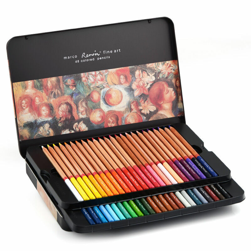 Lápices de colores oleosos de alta calidad, caja de lata profesional para dibujo de bocetos, suministros de arte escolar, 24/36/48/72/100/120