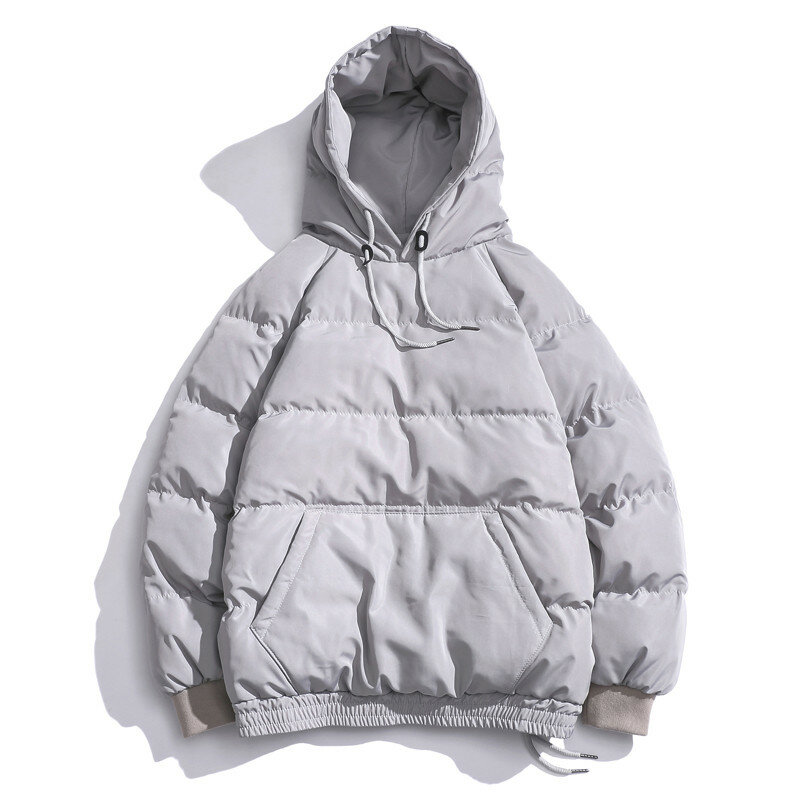 Oversized M-5XL Winter Male Jacket New Cotton Parka Pullover Coat with Hooded Hedging Solid Men Clothing Men's Jacket 4XL 5XL