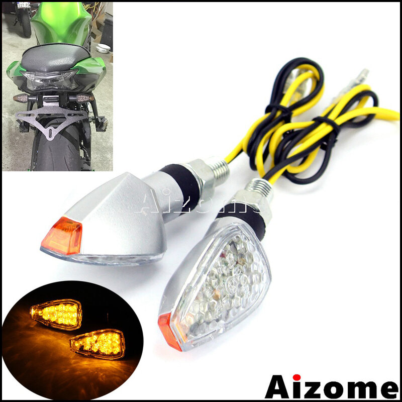 Kierunkowskazy LED do motocykla E1, kierunkowskazy do Yamaha Honda Suzuki Kawasaki CBR ZXR GSXR GS YZF MT09 10mm