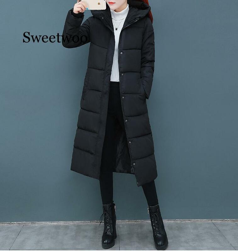 2020 mulheres jaqueta de inverno longo casaco grosso para mulher com capuz parka quente roupas femininas