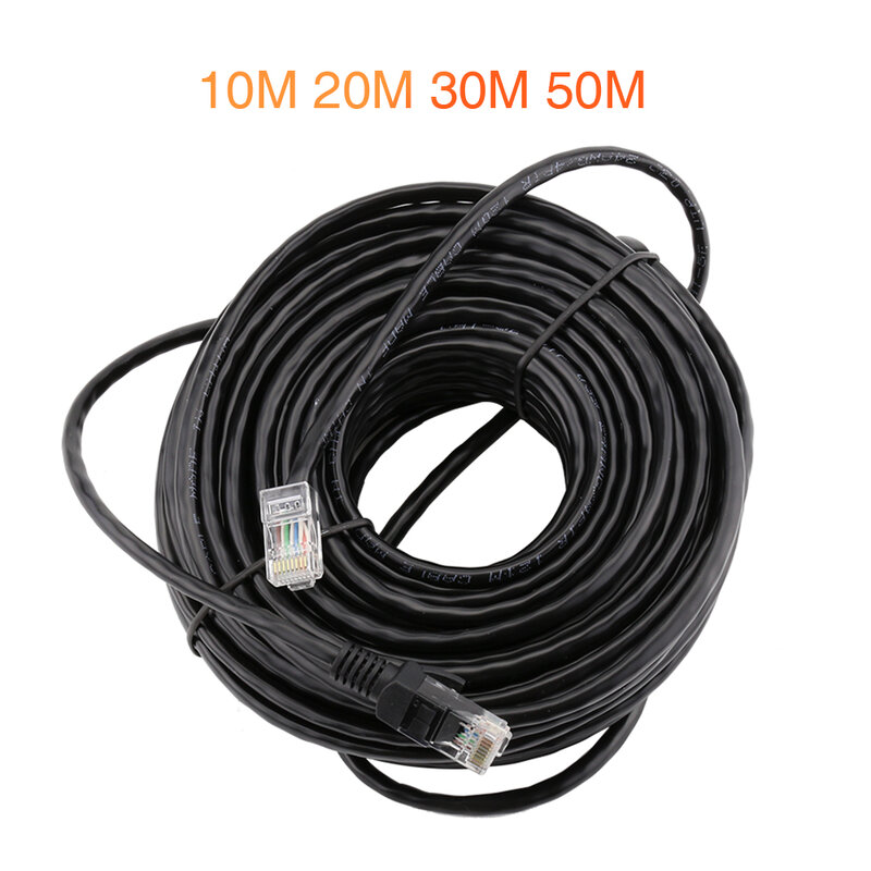 Techage-Cable de red Ethernet Cat5 opcional para exteriores, Cable Lan de red CCTV para cámaras IP de sistema, impermeable, 10M, 20M, 30M, 50M