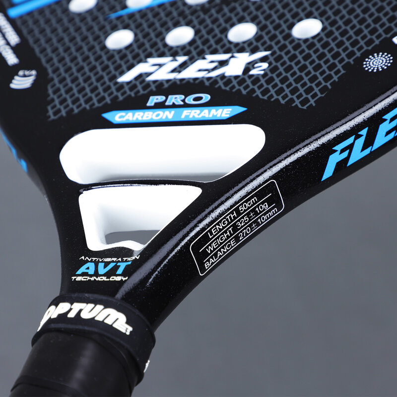OPTUM-raqueta de tenis de playa FLEX2, marco de fibra de carbono, Cara de arena con núcleo de espuma de memoria EVA, raqueta de tenis de playa con bolsa de cubierta