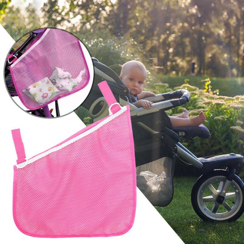 Детская корзина для младенцев, аксессуары для коляски, сетчатая боковая подвесная сумка, Сетчатая Сумка для хранения коляски, органайзер для детей