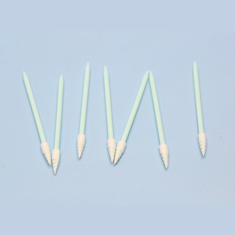 50LD 100Pcs/Pack Small Pointed Tips Cloth Head Cleaning Swab Lint Dust Free Sticks for PCB Board Electronics Small Area Camera