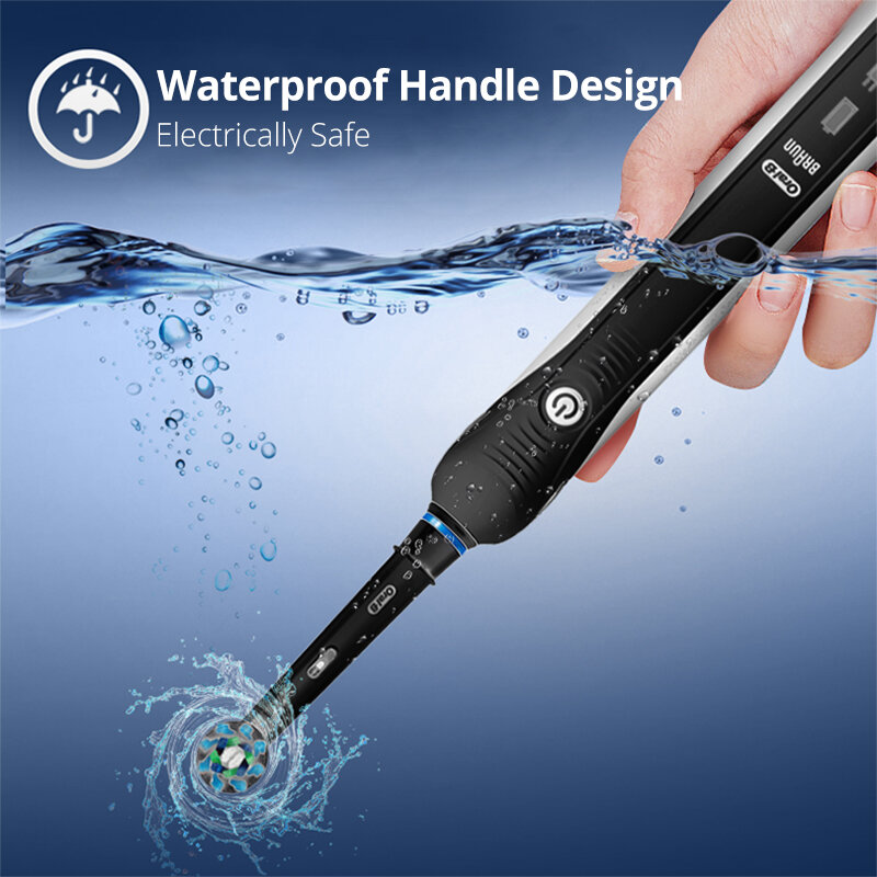 Oral B-cepillo de dientes eléctrico Pro 4000 3D, dispositivo de limpieza diaria, Sensor de presión Visible, 4 modos, resistente al agua, recargable