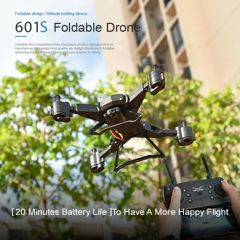 KY601S Foldable Professional Drone w/ 0.3MP/5MP/4K HD Camera 5G WiFi GPS Remote Control Distance 2KM FPV RC Drone RC Quadcopter