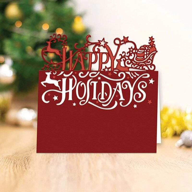 Merry Christmas Holidays Lace Metal Cutting Dies for DIY Scrapbook Album Paper Card Decoration Crafts Embossing 2021 New Dies