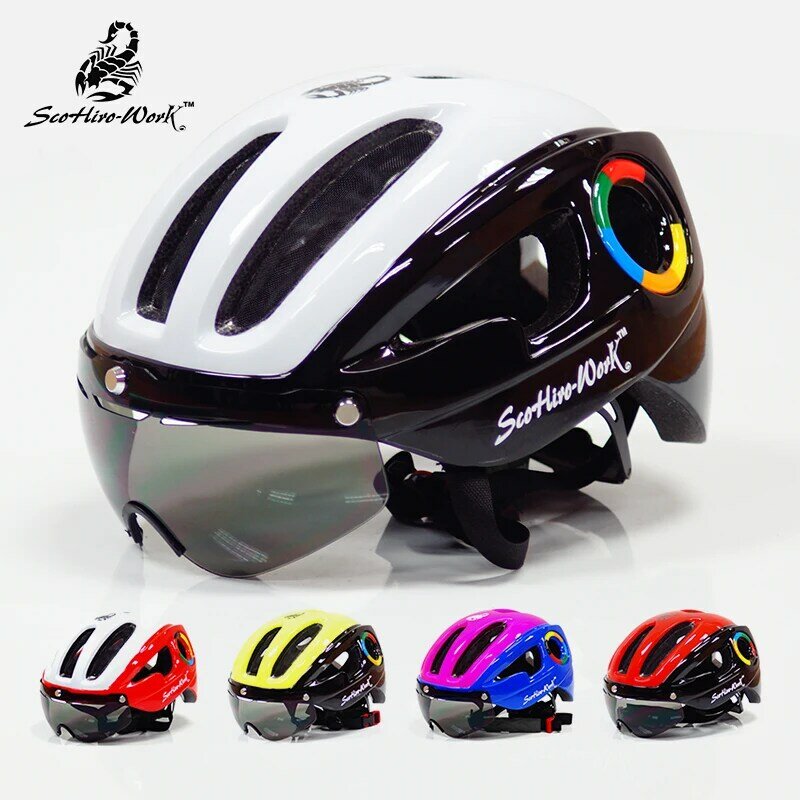 270g ultralight EPS bicycle helmet for men road mtb mountain bike helmet lenses goggles cycling equipment 9 vents Casco Ciclismo