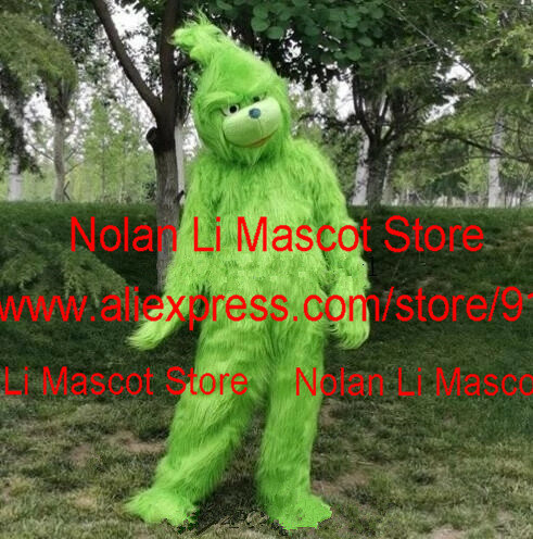 สัตว์สีเขียว Devil Genius Monster ชุดมาสคอตการ์ตูนอะนิเมะชุดแฟนซีคุณสมบัติคริสต์มาสฮาโลวีนแสดง1256