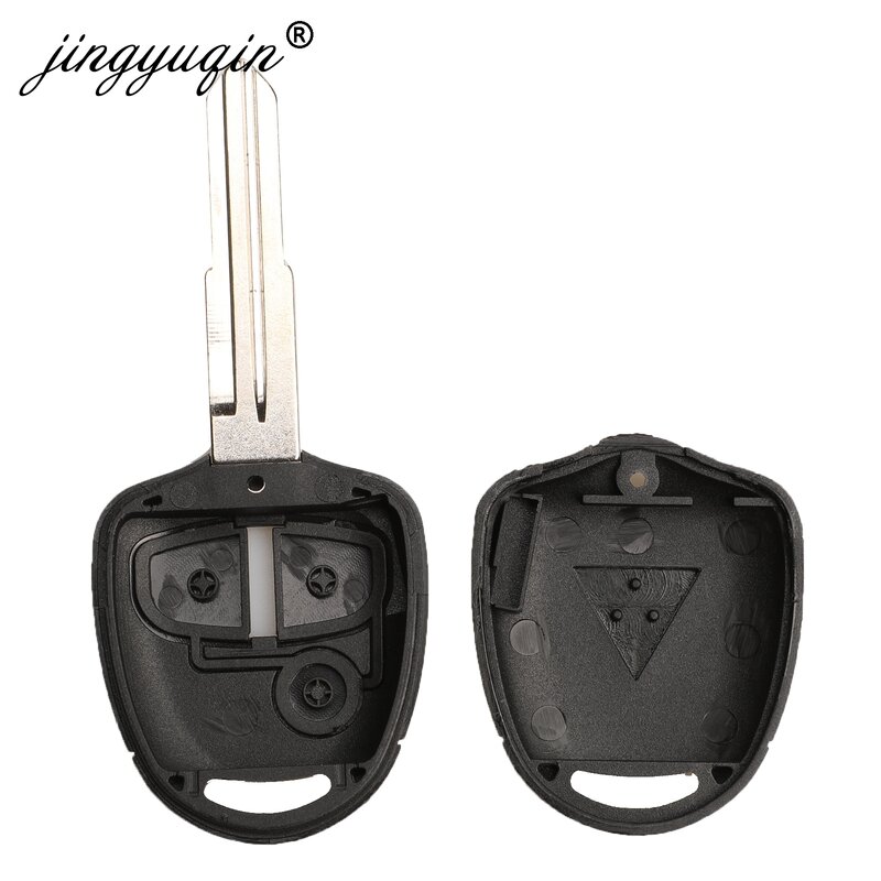 Jingyuqin – coque de clé télécommande à 2/3 boutons, pour Mitsubishi Lancer EX, évolution, Grandis, Outlander, coque de lame, MIT8/MIT11