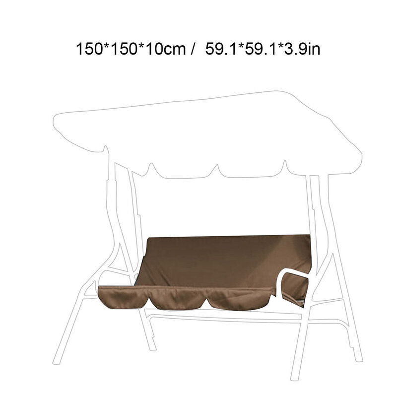 3 seat garden swing chair cover 190 t poliéster à prova dwaterproof água resistente uv ao ar livre pátio hammock swing seat cover não se desvanece