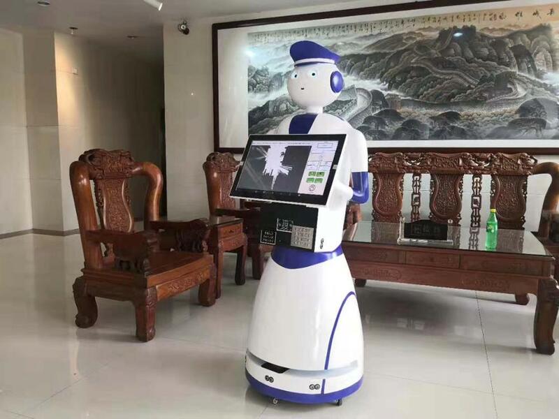 Mahasiswa Pertumbuhan Proyek Program Pelatihan Hal Robot Humanoid Wajah Resepsionis Robot Panduan Suara Robot