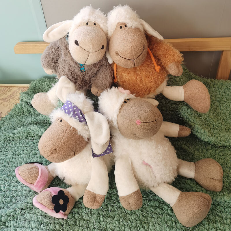 35Cm Kepala Bunga Domba Mainan Mewah Kawaii Domba Boneka Hewan Boneka Hadiah Ulang Tahun Mainan untuk Anak-anak Grosir dengan Gratis Pengiriman