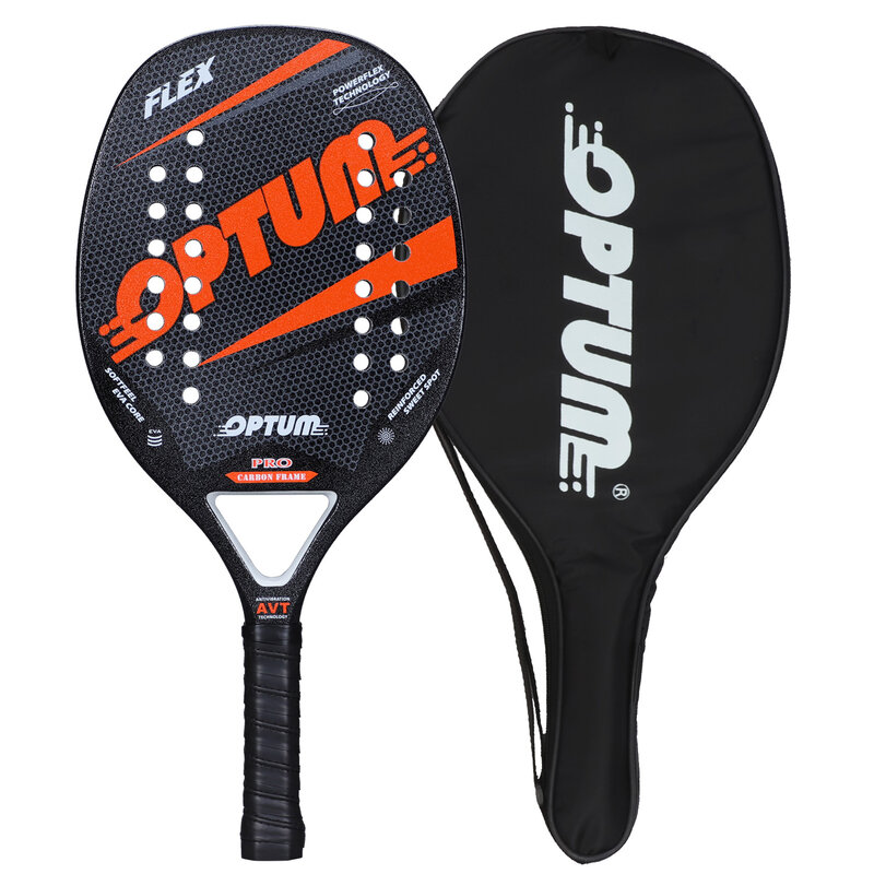 OPTUM-Raquette de tennis de plage en fibre de carbone FLEX, raquette avec housse