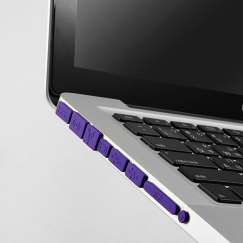 13pcs/set Colorful Silicone Laptop Anti Dust Plug Cover Stopper Universal dustproof  U1JA