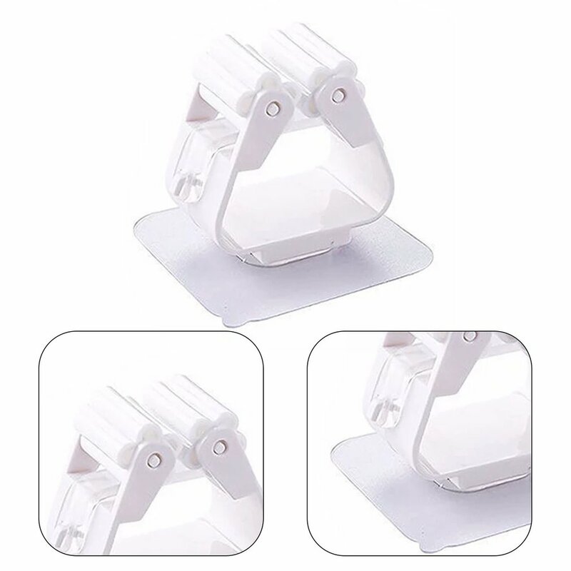 2024New 1pc Wall Mounted Mop Holder Home Mop Broom Storage Rack Organizer Storage Shelf Kitchen Tools Random Color Fast delivery