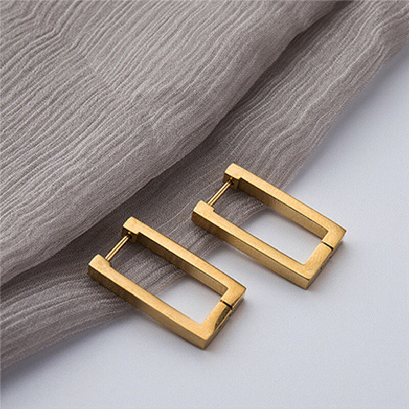 Vierkante Geometrische Oorbellen Voor Vrouwen Rechthoekige Goud Kleur Metalen Oorbellen 2021 Nieuwe Trendy Sieraden Geschenken